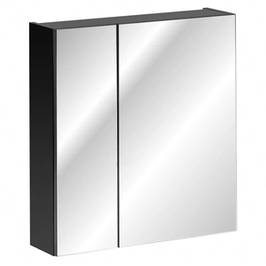 Szafka łazienkowa wisząca z lustrem Santa Fe 60 cm czarna elegancka szafka doskonale uzupełniająca aranżację łazienki