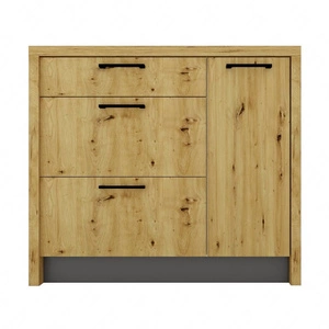 Wyspa kuchenna z szufladami Clara 97 cm dąb artisan / szary popiel funkcjonalny i stylowy mebel do kuchni odporny na działanie wilgoci