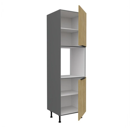 Słupek kuchenny Corsico 60 DP-215 2F szafka do zabudowy piekarnika metalowe uchwyty szafka odporna na działanie wilgoci i uszkodzenia