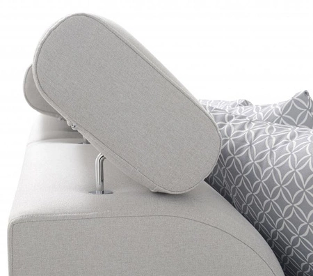 Narożnik z funkcją spania Provo szary popiel / czarny lewostronny narożnik z pojemnikiem na pościel i funkcjonalną dostawką