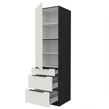 Słupek kuchenny Corato Bl 60 DKS-210 3S 1F szafka kuchenna odporna na uszkodzenia wykończenie frontów w technologii anti fingerprint