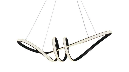 Lampa wisząca Bend II czarna 24W 3000K designerska lampa LED o finezyjnej formie w nowoczesnym stylu idealne dopełnienie salonu lub sypialni
