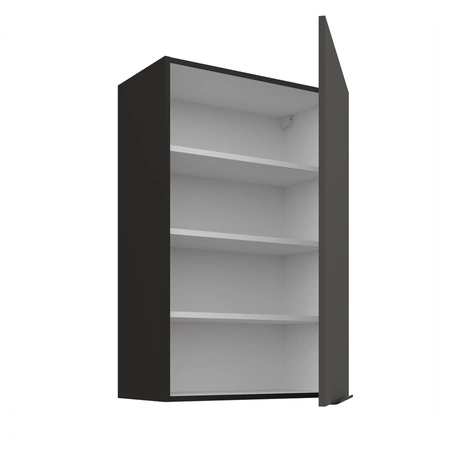 Zestaw mebli kuchennych Aversa Bl 390 cm stylowe szafki kuchenne z frontami wykonanymi w technologii anti fingerprint metalowe uchwyty