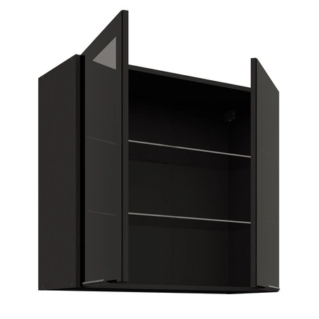 Szafka kuchenna wisząca Black 80 GS-72 2F metalowe uchwyty krawędziowe szafka odporna na parę wodną wysoką temperaturę i rozlaną ciecz