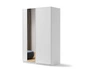 Szafa przesuwna z lustrem Maxi 150 cm biała nowoczesny design doskonała szafa do sypialni lub przedpokoju o eleganckim charakterze