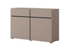 Komoda z szufladami Cross 119 cm ciemny beżowy nowoczesny design idealna komoda do salonu sypialni lub biura prosta forma
