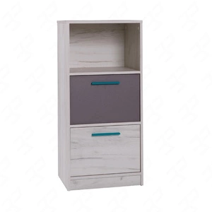 Komoda z szufladami Rest 50 cm dąb craft biały / popiel nowoczesny i funkcjonalny mebel do pokoju młodzieżowego