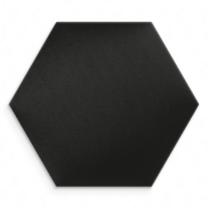 Panel tapicerowany Heksagon 30x26 cm czarny stylowy panel ścienny welurowa tkanina modna dekoracja każdego wnętrza