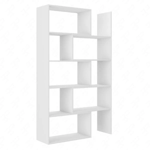 Regał wysoki Carl biały idealny regał do biura gabinetu lub pokoju nastolatka z możliwością rozsunięcia