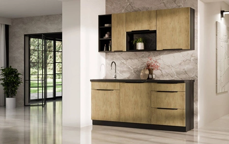 Szafka okapowa Crotone 60 GU-36 1F metalowy uchwyt krawędziowy szafka odporna na działanie wilgoci i uszkodzenia