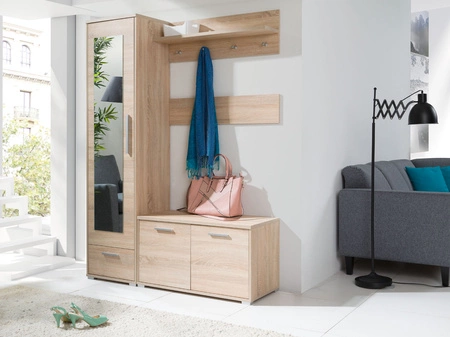 Wieszak ścienny Hit 92 cm dąb sonoma jasny elegancki design funkcjonalny dodatek do przedpokoju klasyczna konstrukcja