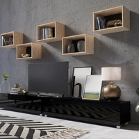 czarny / dąb artisan