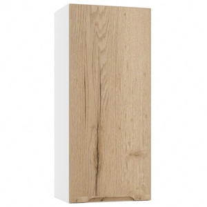 Szafka kuchenna wisząca Zova W40/92 biały / dąb halifax szafka do kuchni odporna na działanie wilgoci i uszkodzenia frezowany uchwyt