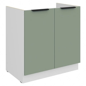 Szafka kuchenna pod zlewozmywak Treviso Wh 80 ZL 2F BB szafka odporna na uszkodzenia wykończenie frontów w technologii anti fingerprint