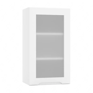 Szafka kuchenna wisząca Zova WS40 biała szafka do kuchni z przeszkleniem odporna na uszkodzenia stylowy frezowany uchwyt