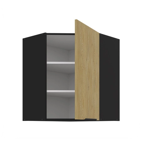 Szafka kuchenna narożna wisząca Crotone 60x60 GN-72 1F metalowy uchwyt krawędziowy szafka odporna na działanie wilgoci i uszkodzenia