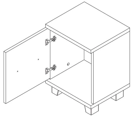 Szafka nocna Maximus biała funkcjonalny mebel do sypialni lub pokoju młodzieżowego obrzeża wykończone specjalną okleiną