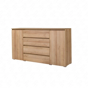 Komoda z szufladami Simple 184 cm dąb riviera funkcjonalny mebel do pokoju młodzieżowego salonu lub biura