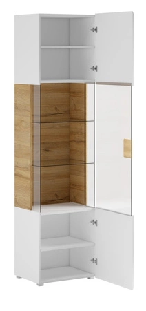 Meblościanka Toledo antracyt / antracyt połysk / dąb grandson idealna do salonu i pokoju dziennego