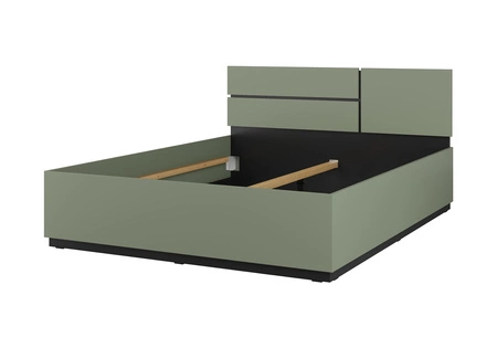 Łóżko Cross 160x200 cm zielone idealne łóżko do stylowej sypialni z wysokim zagłówkiem
