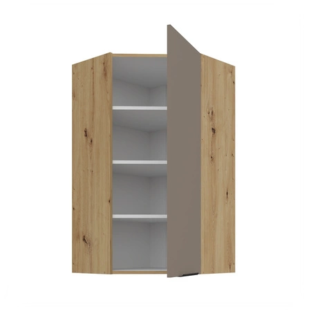 Szafka kuchenna narożna wisząca Fiuggi Ar 60x60 GN-108 1F odporna na uszkodzenia wykończenie frontów w technologii anti fingerprint