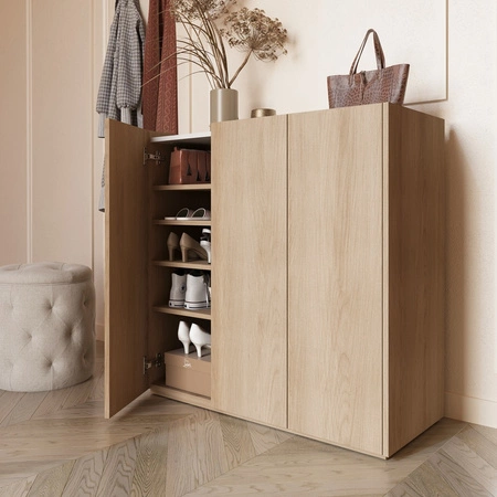 Półki do komody Easy 156 cm / 95 cm dąb scandi doskonały dodatek do przeorganizowania przestrzeni i przechowywania