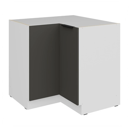 Zestaw mebli kuchennych narożny Aversa Wh 290x230 cm stylowe szafki kuchenne z frontami wykonanymi w technologii anti fingerprint