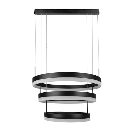 Lampa wisząca Ring czarna 82W 3000K efektowna lampa sufitowa do wnętrz w stylu nowoczesnym oraz glamour funkcja ściemniania światła