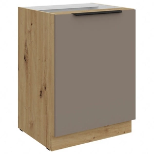 Szafka kuchenna stojąca z półką Fiuggi Ar 60 D 1F BB szafka odporna na uszkodzenia wykończenie frontów w technologii anti fingerprint