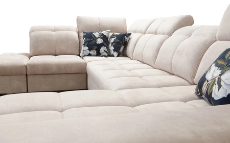 Narożnik z funkcją spania Buffalo VI szary popiel prawostronny funkcjonalny i stylowy narożnik rozkładany z pojemnikami na pościel