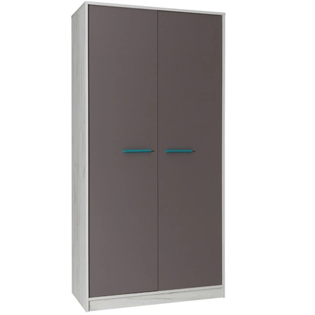 Zestaw mebli młodzieżowych Rest w kolorze dąb craft biały / popiel idealna propozycja do pokoju młodzieżowego w modnym i nowoczesnym stylu