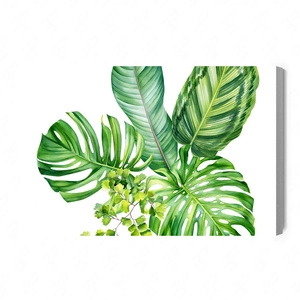 Obraz na płótnie egzotyczne liście 100x70 cm ponadczasowa ozdoba wnętrza obraz w wyrazistej kolorystyce wysoka jakość wykonania
