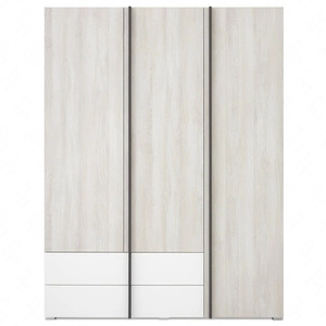 Szafa Remona 150 cm dąb wilton biały / biała idealna szafa z szufladami do pokoju młodzieżowego użytkowa i pojemna nowoczesny wygląd