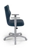Krzesło do biurka Duo granatowe dopasowane do wzrostu 146-176,5 cm ergonomiczne krzesło obrotowe z regulowanymi podłokietnikami