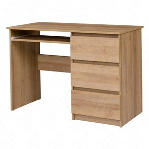 Biurko z szufladami Simple 110 cm dąb riviera funkcjonalny mebel do pokoju młodzieżowego lub biura