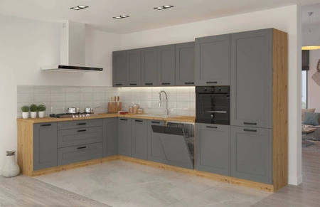 Szafka kuchenna stojąca z szufladami Asti 60 D 3S BB szafka odporna na parę wodną rozlaną ciecz i wysoką temperaturę