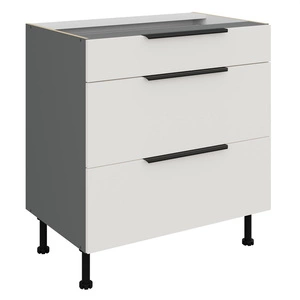 Szafka kuchenna stojąca z szufladami Corato Ant 80 D 3S BB odporna na uszkodzenia wykończenie frontów w technologii anti fingerprint