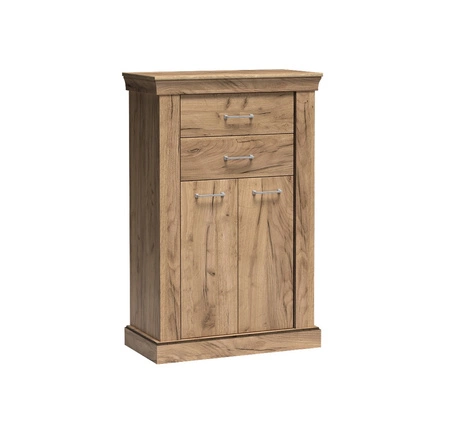 Komoda z szufladami Antica 82 cm dąb craft złoty elegancki styl idealna komoda do salonu sypialni lub biura prosta forma