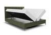 Łóżko kontynentalne Irvine 180x200 zielone stylowe łóżko z pojemnikiem na pościel wygodne wezgłowie zachwyca eleganckim designem