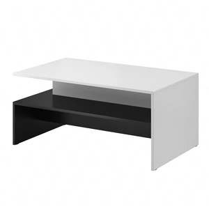 Stolik kawowy Baros biały charakteryzuje się prostymi kształtami tworzy nowoczesne i zachowawcze stylizacje