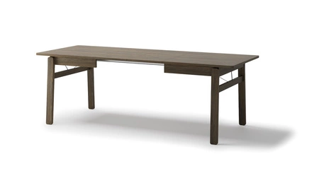 Stół rozkładany Plot 85x149-269 cm dąb ciemny estetyczny i praktyczny stół do jadalni uniwersalny styl dopasuje się do każdego wnętrza