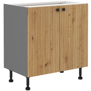 Szafka kuchenna stojąca z półką Antri 80 D 2F BB lamelowe fronty szafka odporna na działanie wilgoci i uszkodzenia
