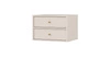 Szafka nocna wisząca Kioto IV beżowa z szufladami idealna szafka do sypialni o subtelnym wykończeniu metalowe złote uchwyty