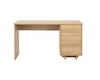 Biurko Noma 138 cm dąb riviera elegancka stylistyka prosta forma mebla wpisująca się w każde wnętrze fronty biurka z systemem push to open