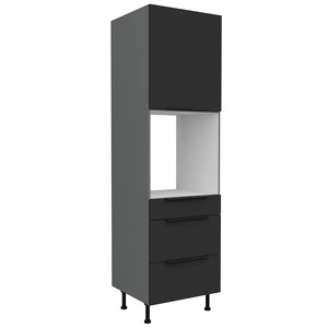 Słupek kuchenny Alatri Ant 60 DPS-215 3S 1F szafka z szufladami do zabudowy piekarnika fronty wykonane w technologii anti fingerprint