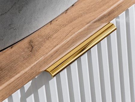 Szafka pod umywalkę Adeel 80 cm biała starannie wykonana szafka z szufladami odporna na działanie wilgoci ryflowane fronty