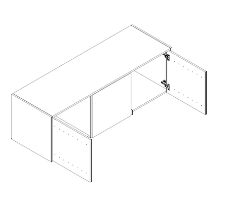 Nadstawka do szafy Aspen 155 cm beżowa / czarne lamele funkcjonalna szafka powiększy miejsce do przechowywania ubrań obuwia i dodatków