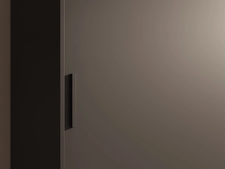 Szafa przesuwna z lustrem Hailey 120 cm czarna prosta forma i minimalistyczny wygląd szafa idealnie wpasuje się do każdego wnętrza