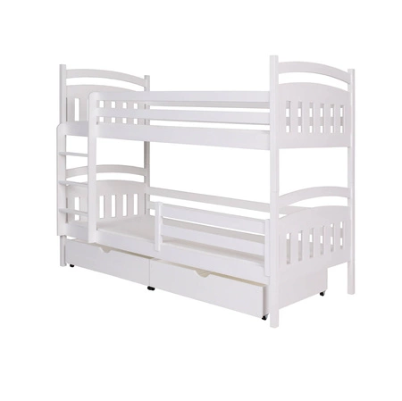 Łóżko piętrowe Otylia 2 osobowe 90x200 cm głębokie szuflady wysuwane na kółkach zajmuje przestrzeń łóżka pojedynczego