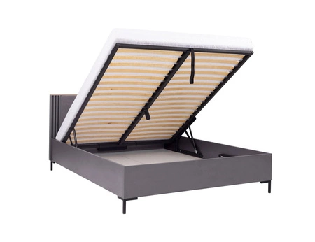 Zestaw mebli do sypialni Estan beżowy / antracyt ponadczasowy design komplet mebli do sypialni pojemna szafa przesuwana z lustrem